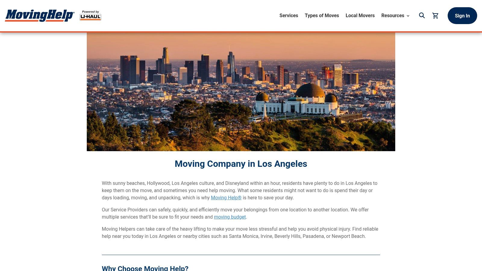 U-Haul Moving Help (MovingHelp.com) – Los Angeles