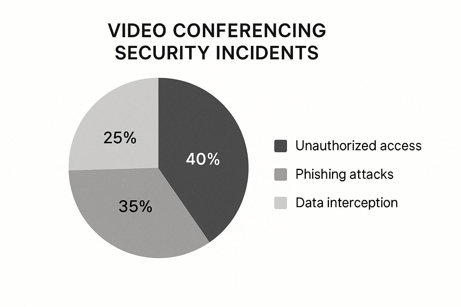 Infographic about video conferencing security