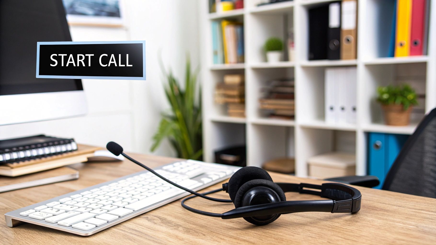 People in a video conference call, demonstrating in-call features on a computer.