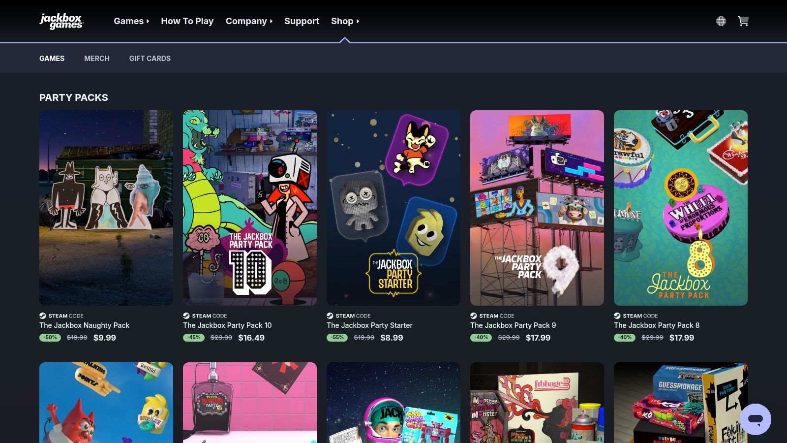 Jackbox Games (Party Packs for Work Socials)