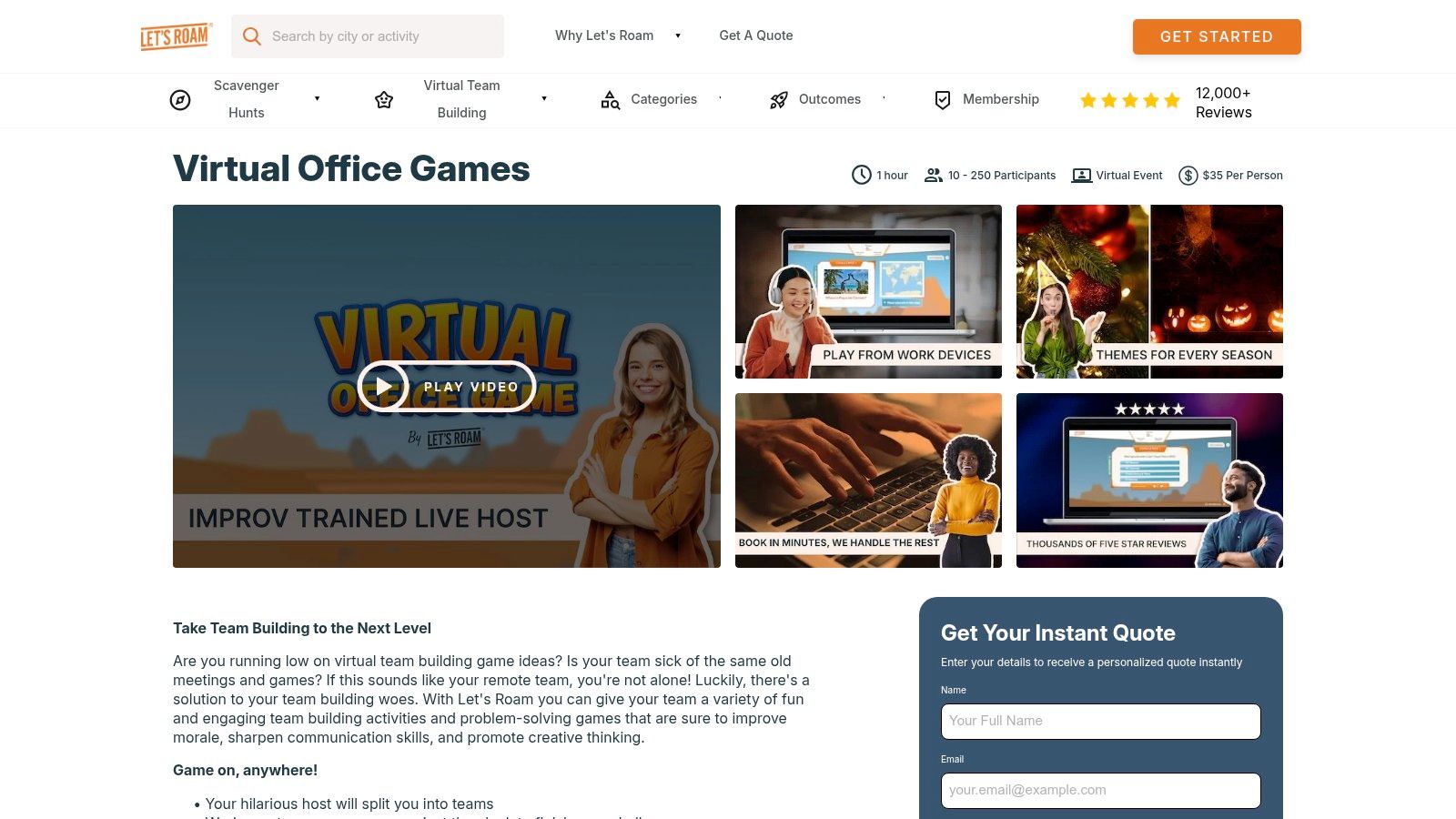 Let’s Roam (Virtual Team Building)