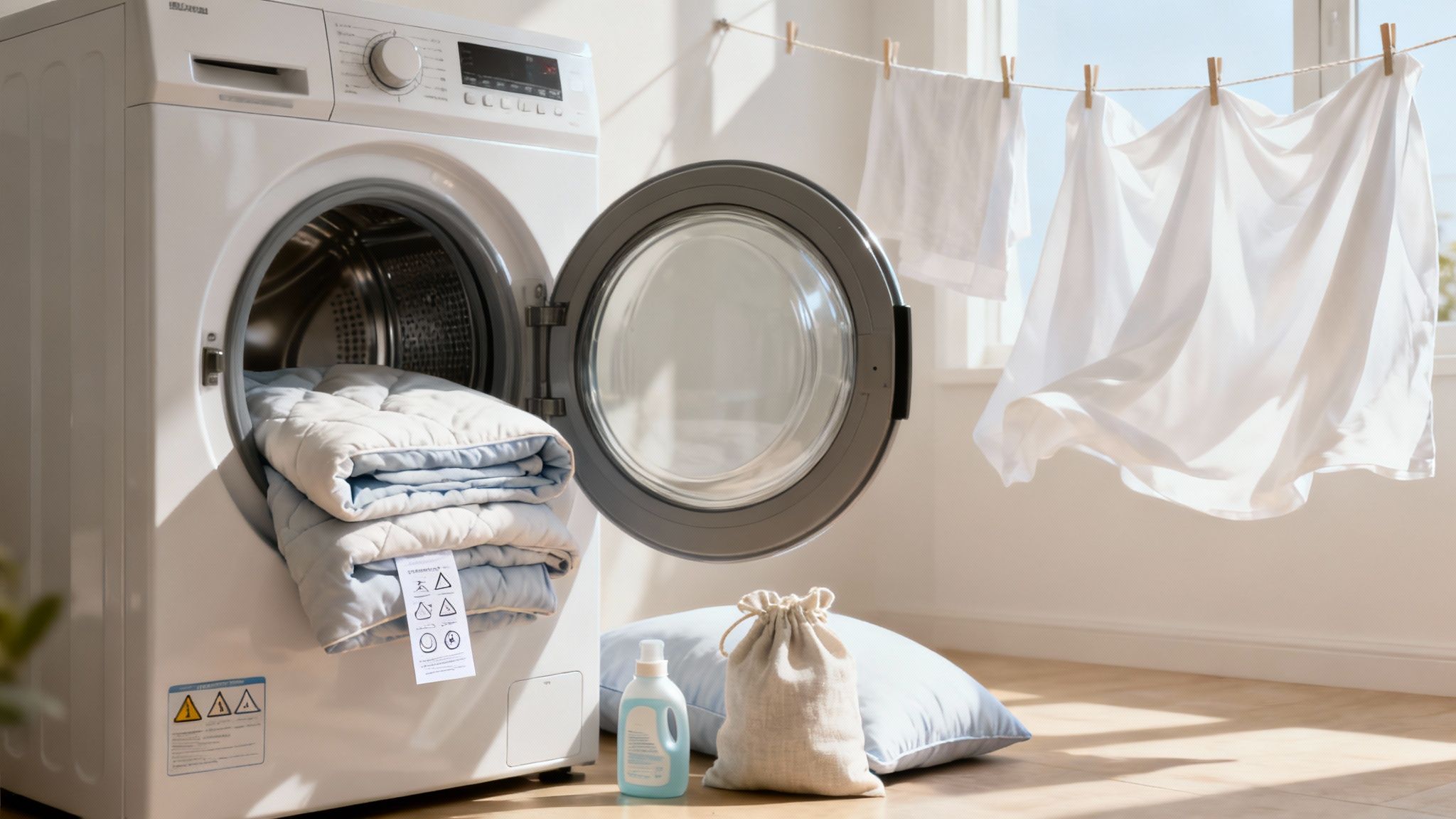 Аккуратно сложенный комплект постельного белья, готовый к использованию.