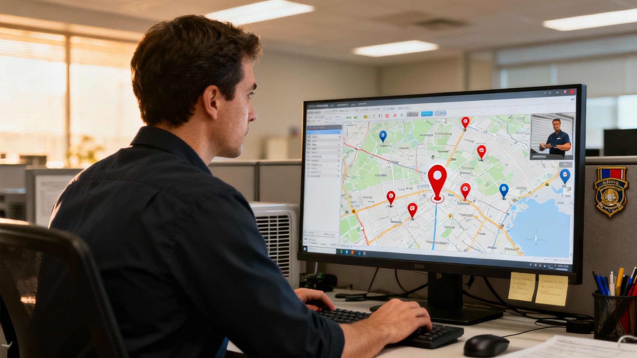 Workers from different industries like delivery, field service, and trucking using tablets to manage their tasks.