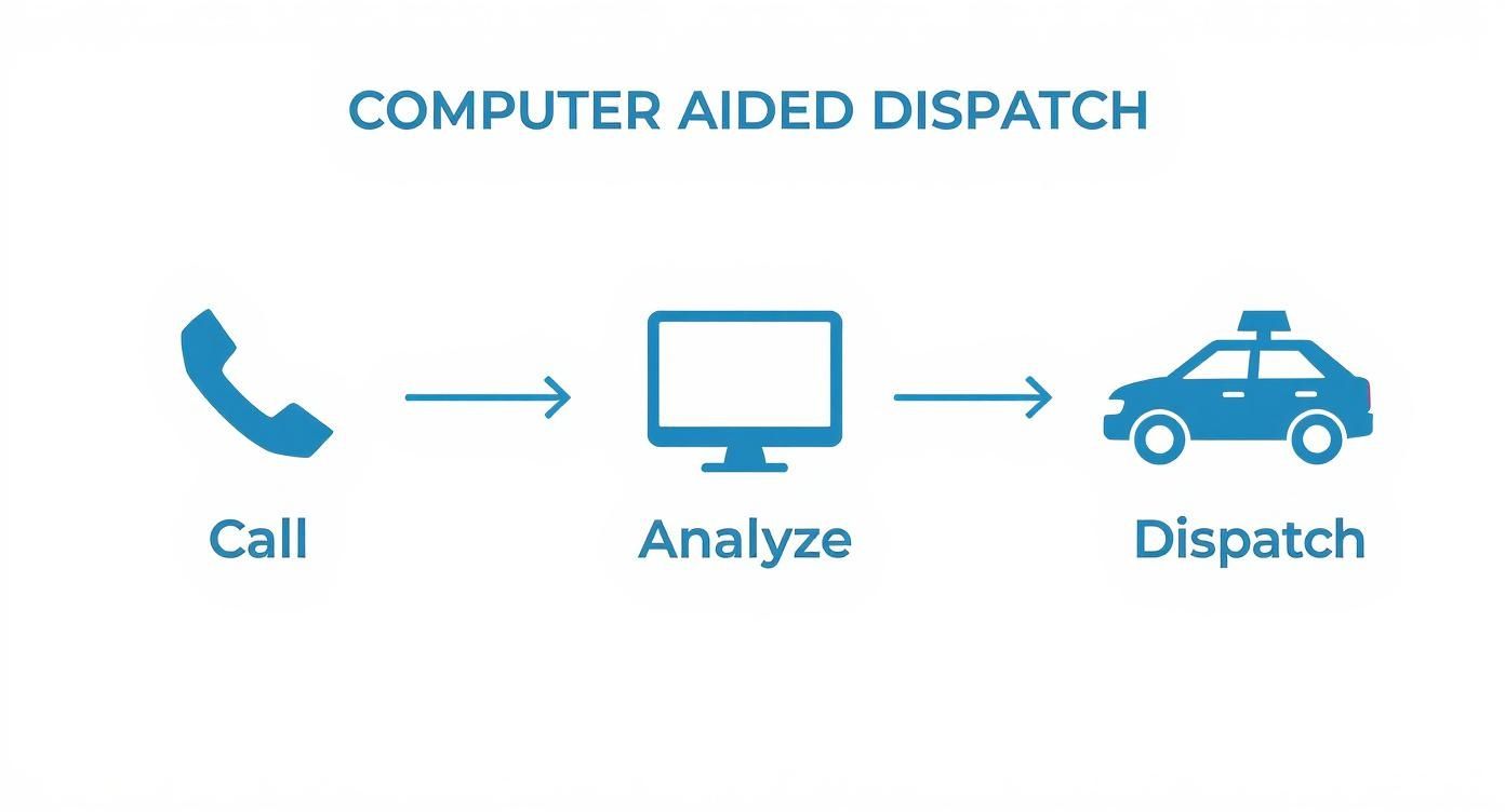 Infographic about computer aided dispatch police