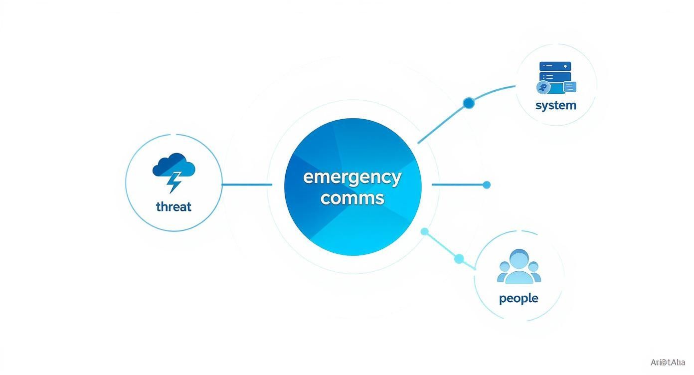 Infographic about emergency communications systems