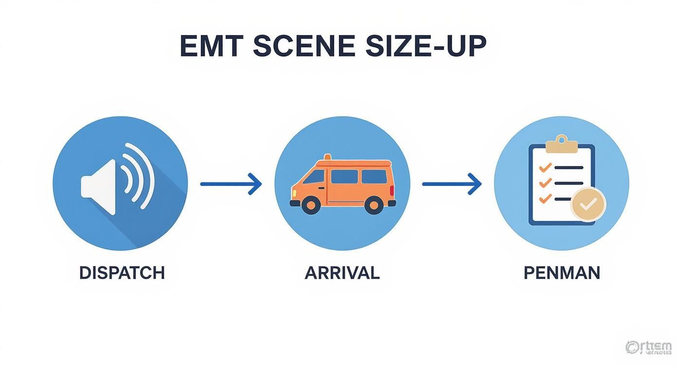 Infographic about scene size up emt
