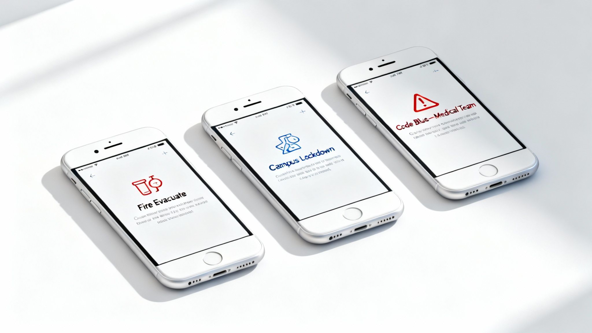 An emergency responder using a communication device during a crisis