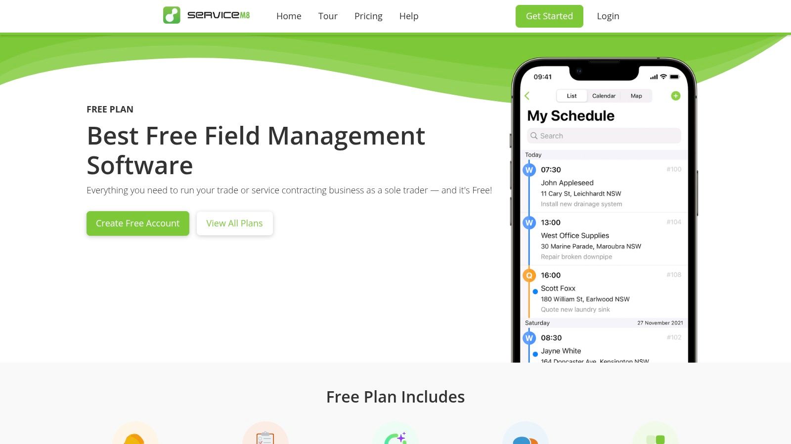 ServiceM8 (free plan for solo operator)