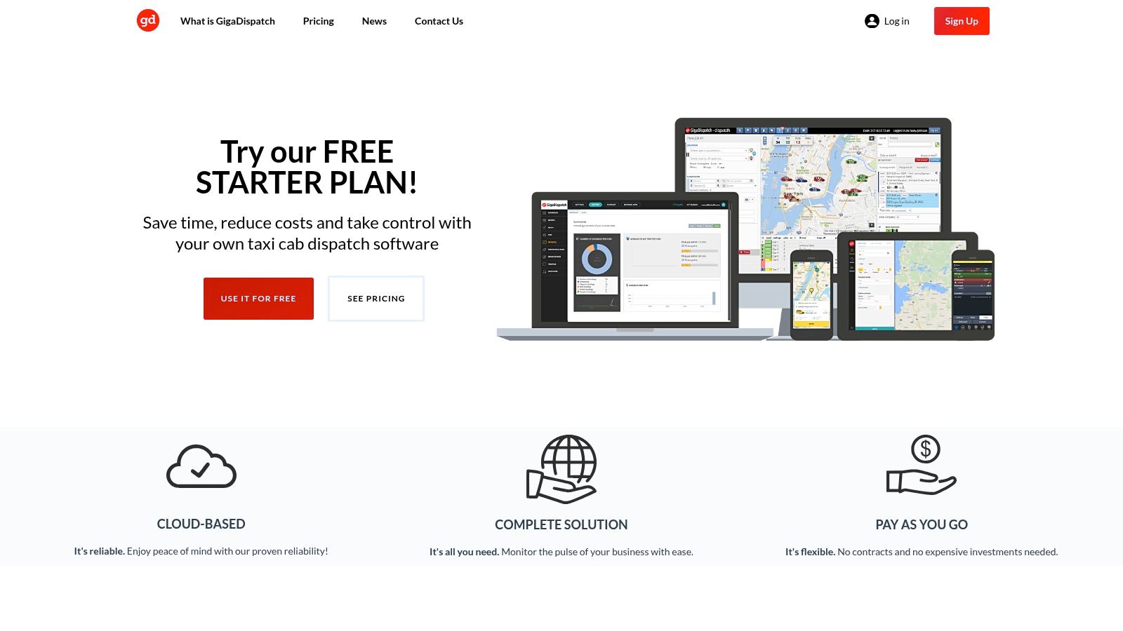 GigaDispatch (free starter plan – taxi/transport)