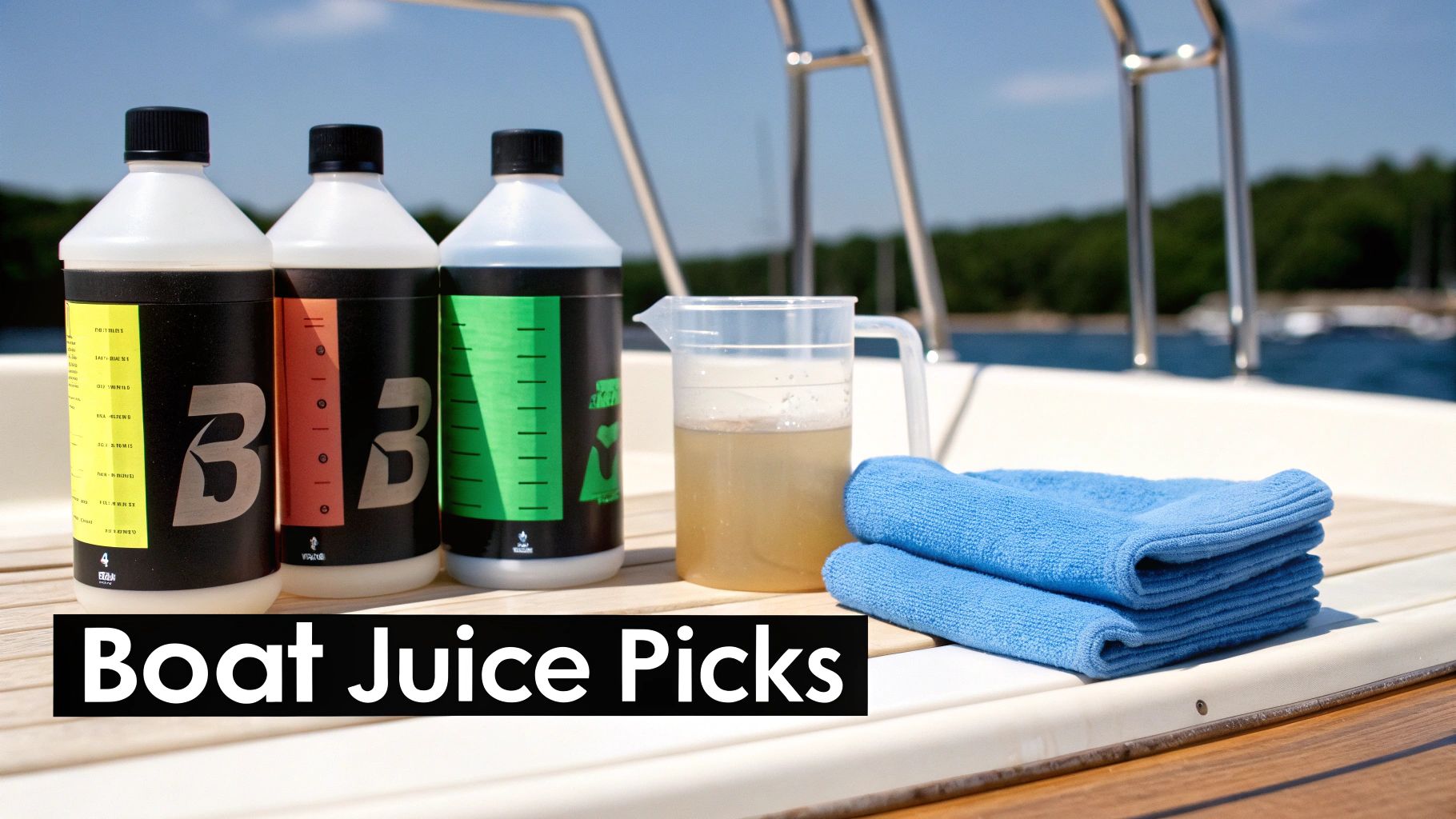 Boat Juice Products on Counter