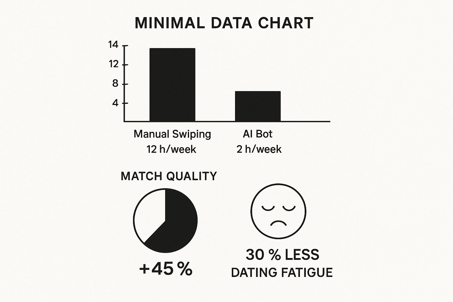 Infographic about online dating bot