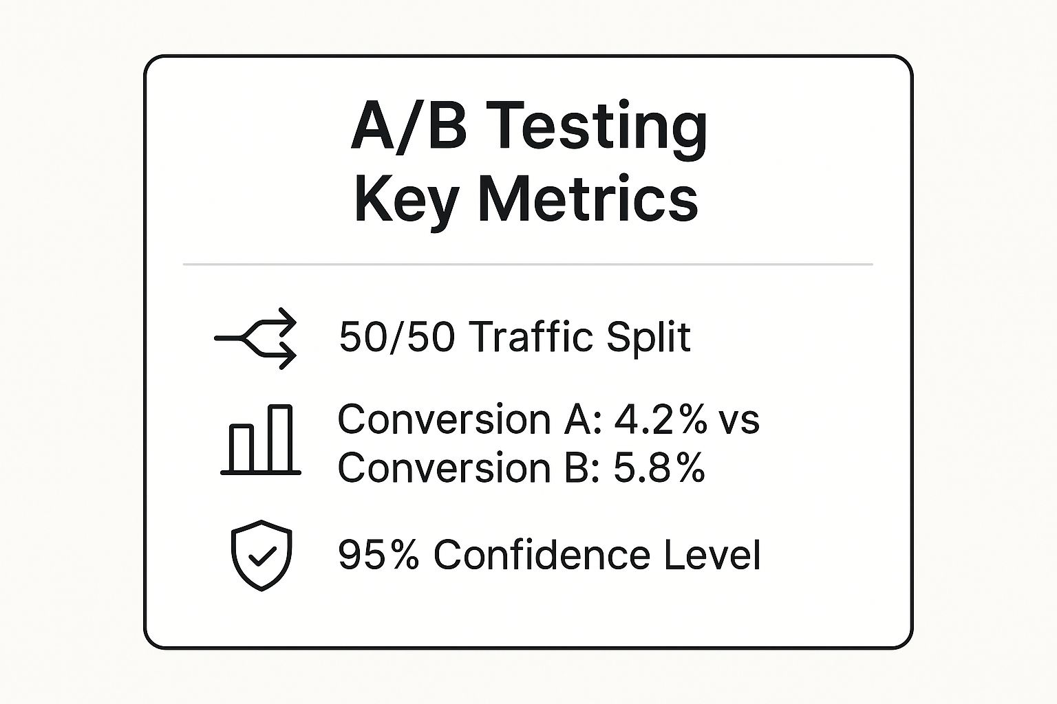 Infographic showing key data about A/B Testing (Split Testing)