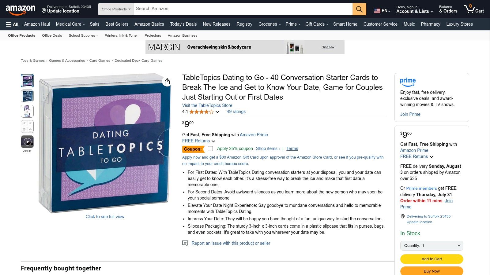 Amazon – TableTopics Dating to Go