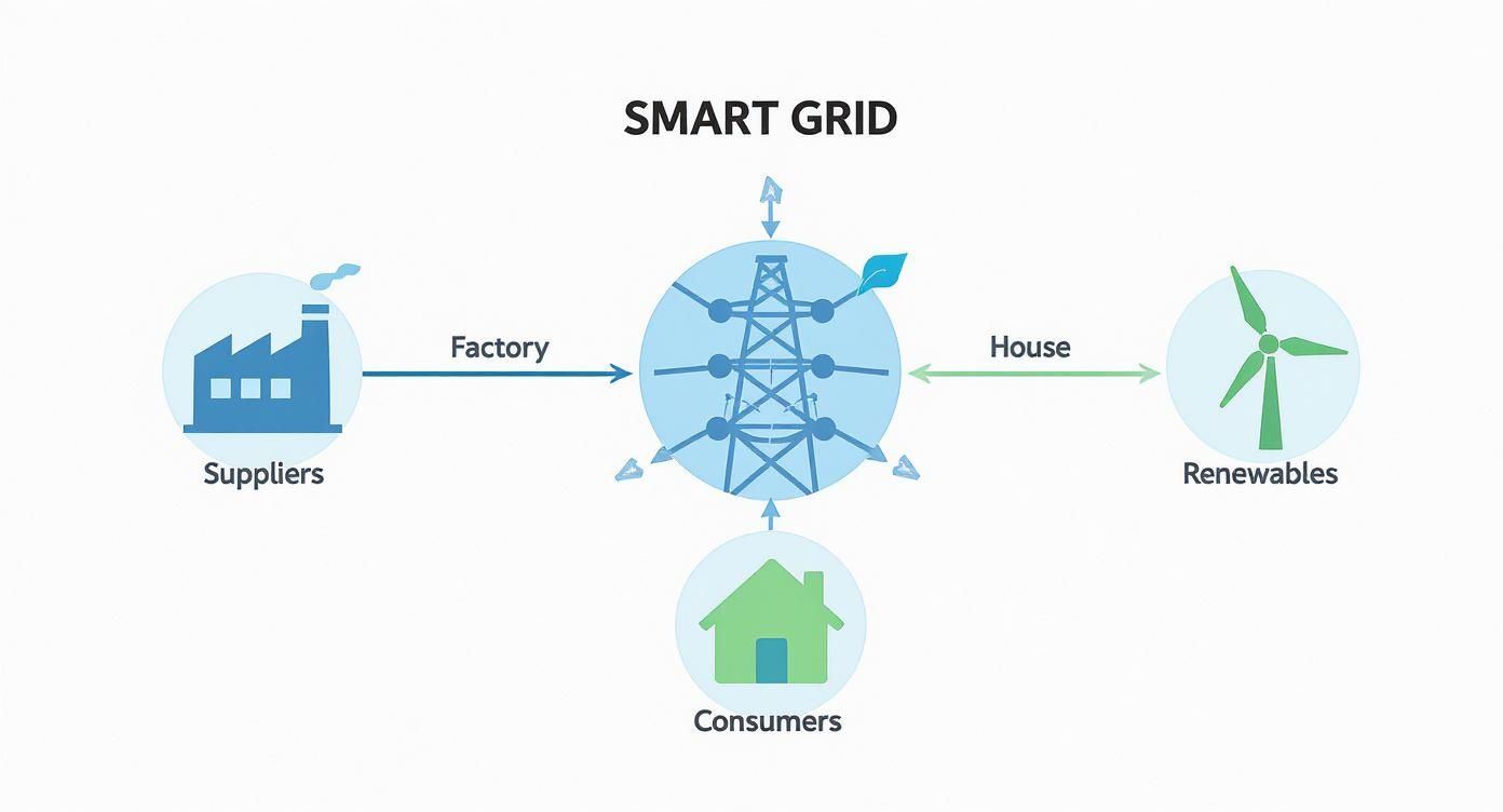 Infographic about smart grid solutions