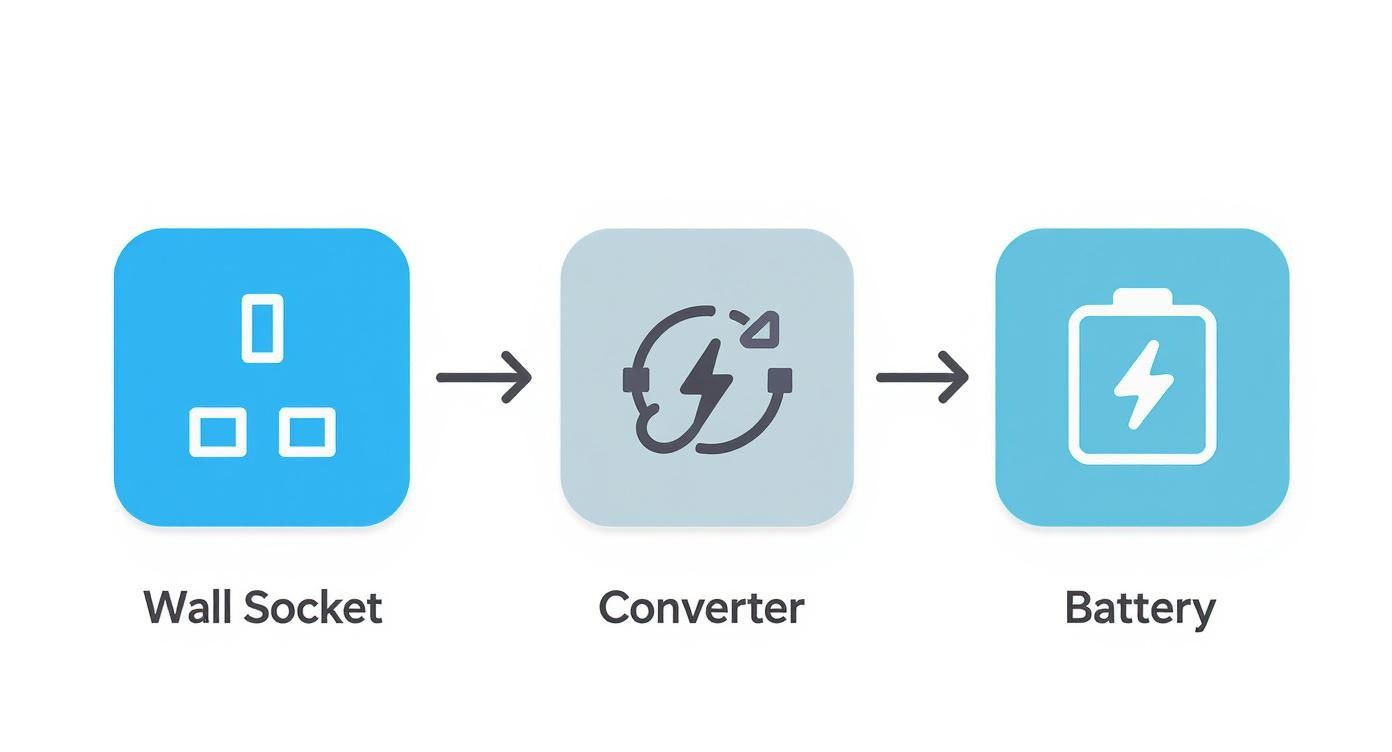 AC TO DC battery charger diagram