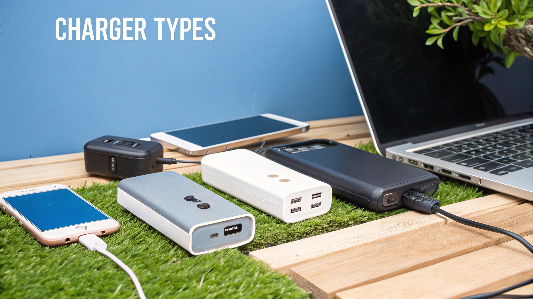 chargers mobile phones anda laptop