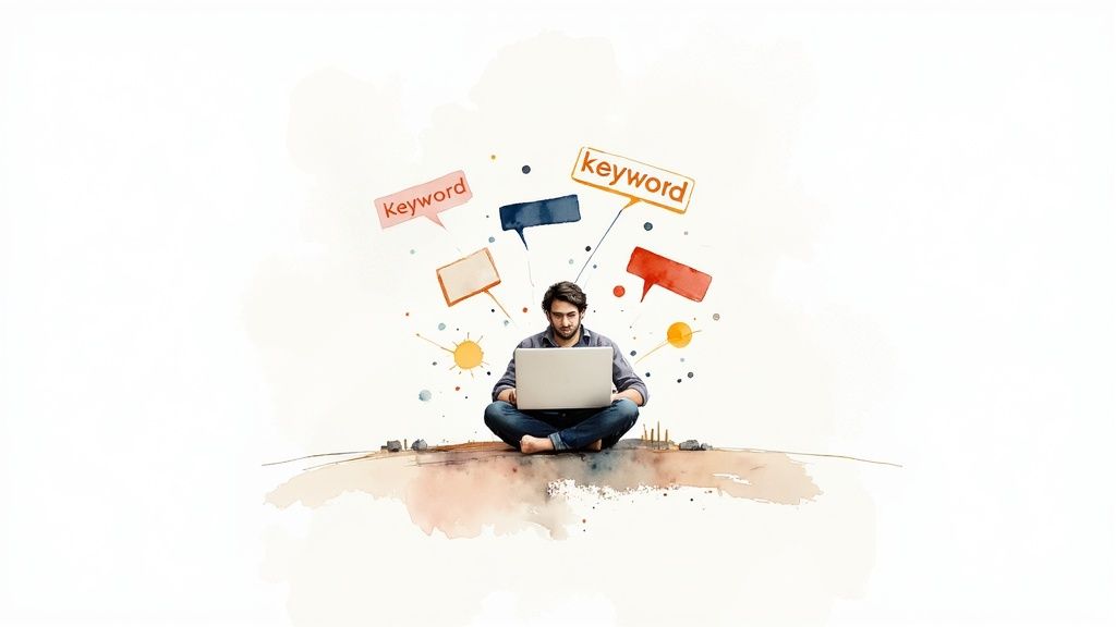 Vintage computer screen with pixelated graphics, representing the early days of the internet and SEO.