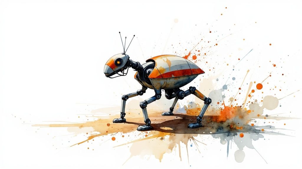 A person watering a plant that is growing coins, symbolizing business growth.