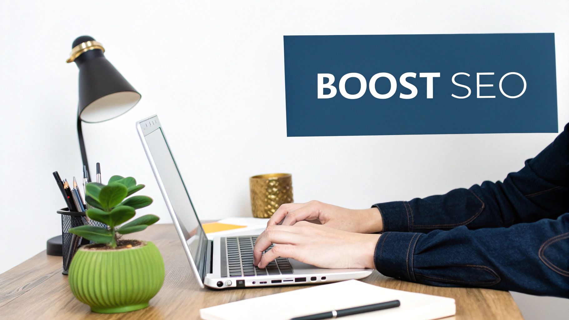 A 3D image showing a blog post icon connected to an SEO ranking chart with an upward arrow, symbolizing the positive relationship between blogging and search engine optimization.