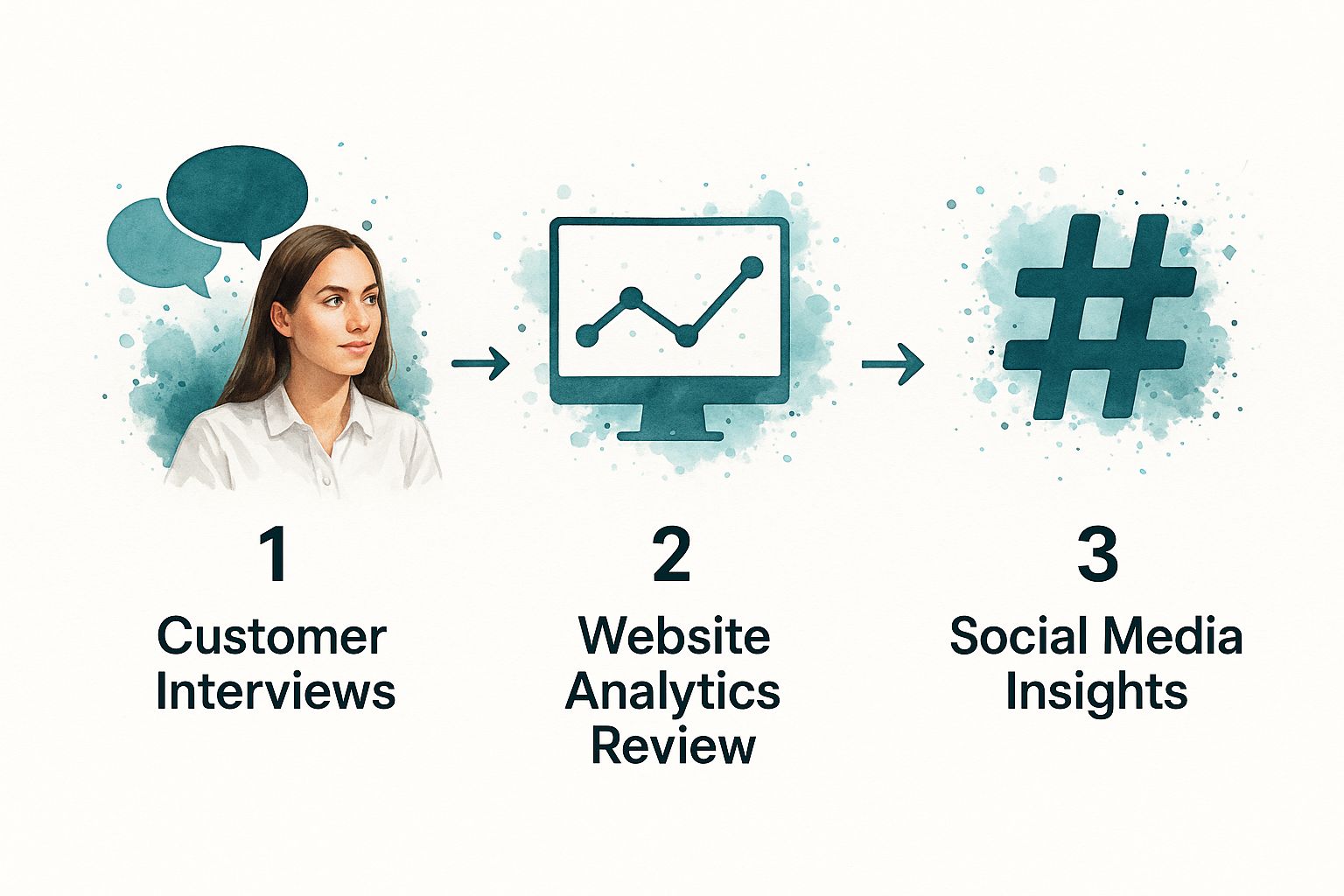 Infographic about how to create buyer personas