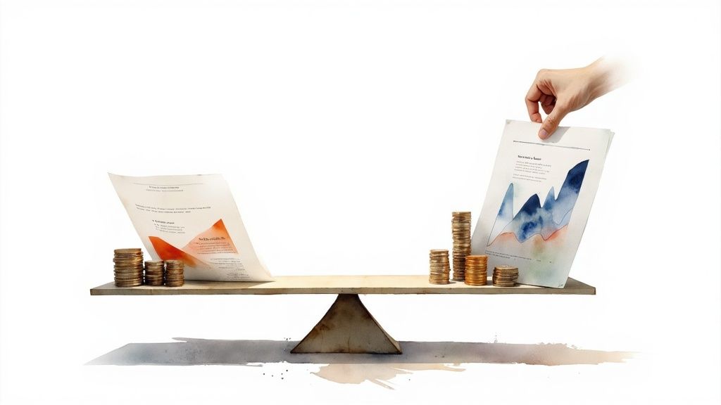 Chart showing a rising trend in digital marketing ROI