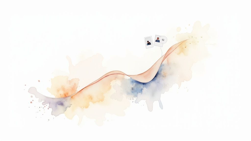 A graph showing rising audience retention on a computer screen, indicating viewer engagement.