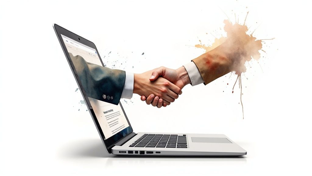 A laptop displaying a website design, with a smartphone next to it showing the mobile version.