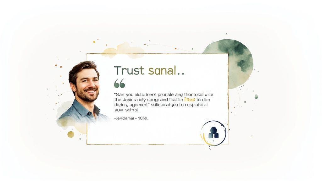 Your Landing Page is Probably Leaking Money 3 A grid of customer logos and five-star reviews on a landing page, representing the power of trust signals and social proof.