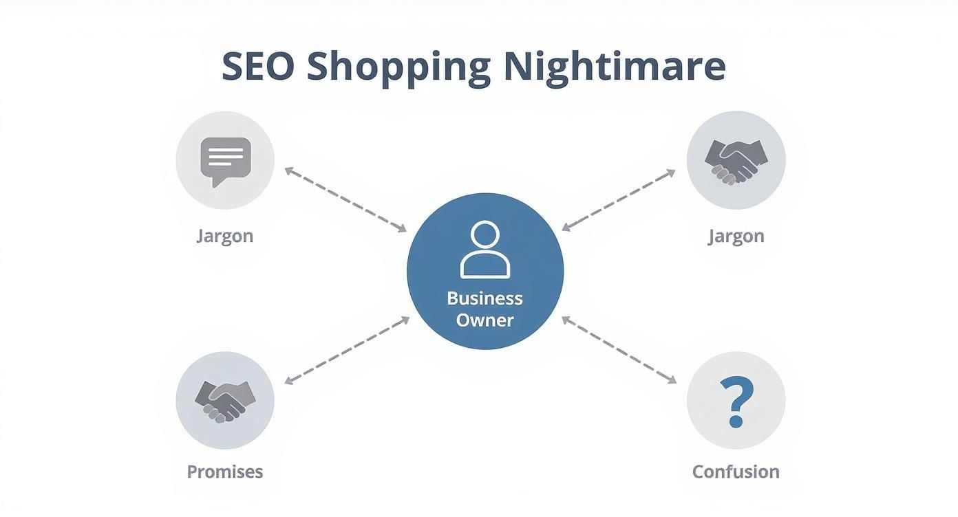 Infographic about how to choose seo agency