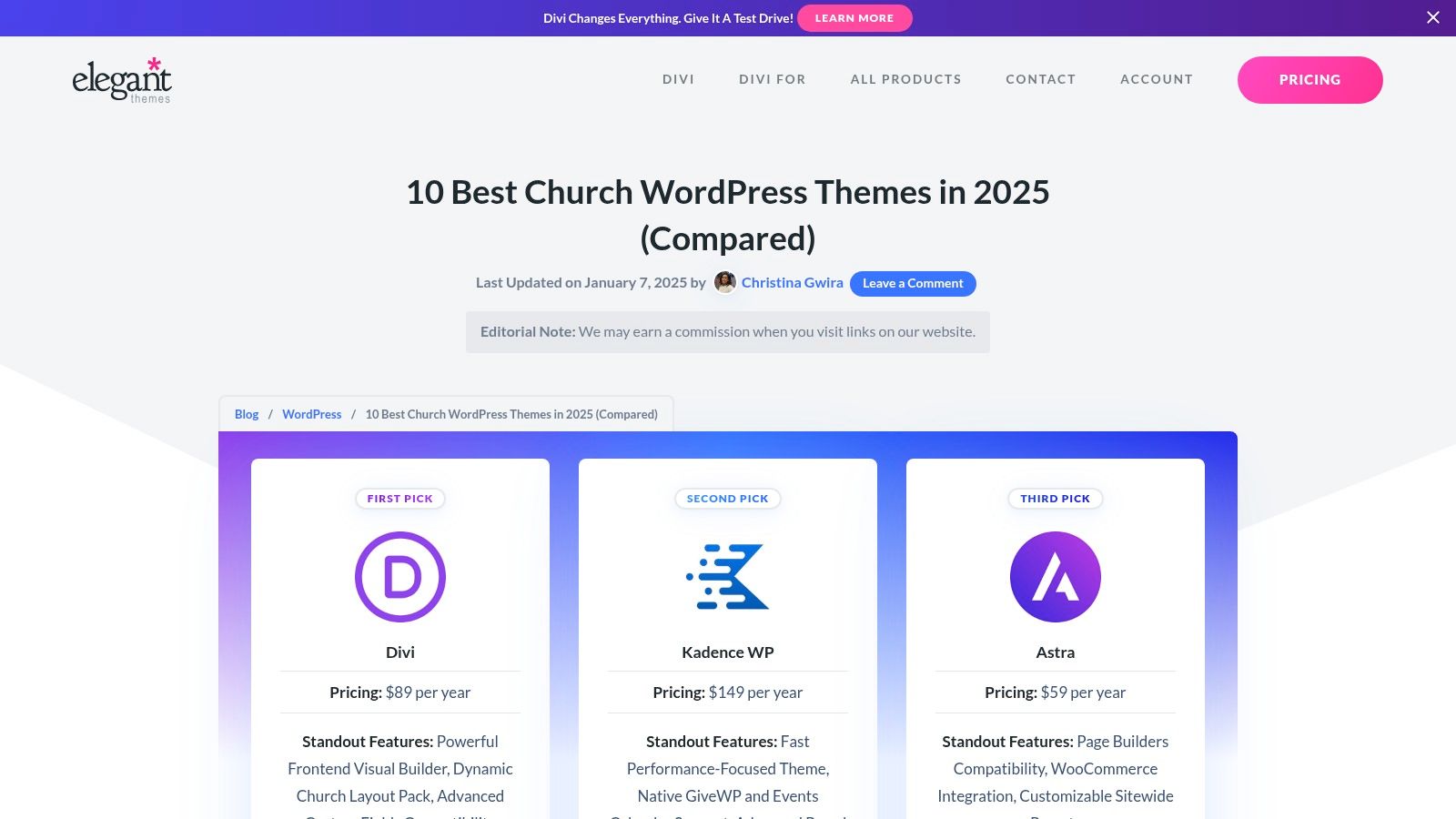 12 Best Church Website Templates for 2025 (Reviewed) 5 Kadence WP