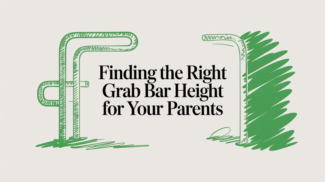 Grab bar height illustration