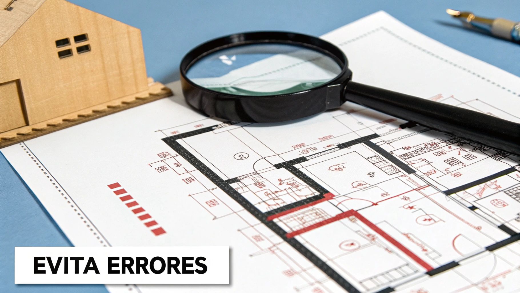 Trabajador de la construcción revisando planos y fachadas en una obra