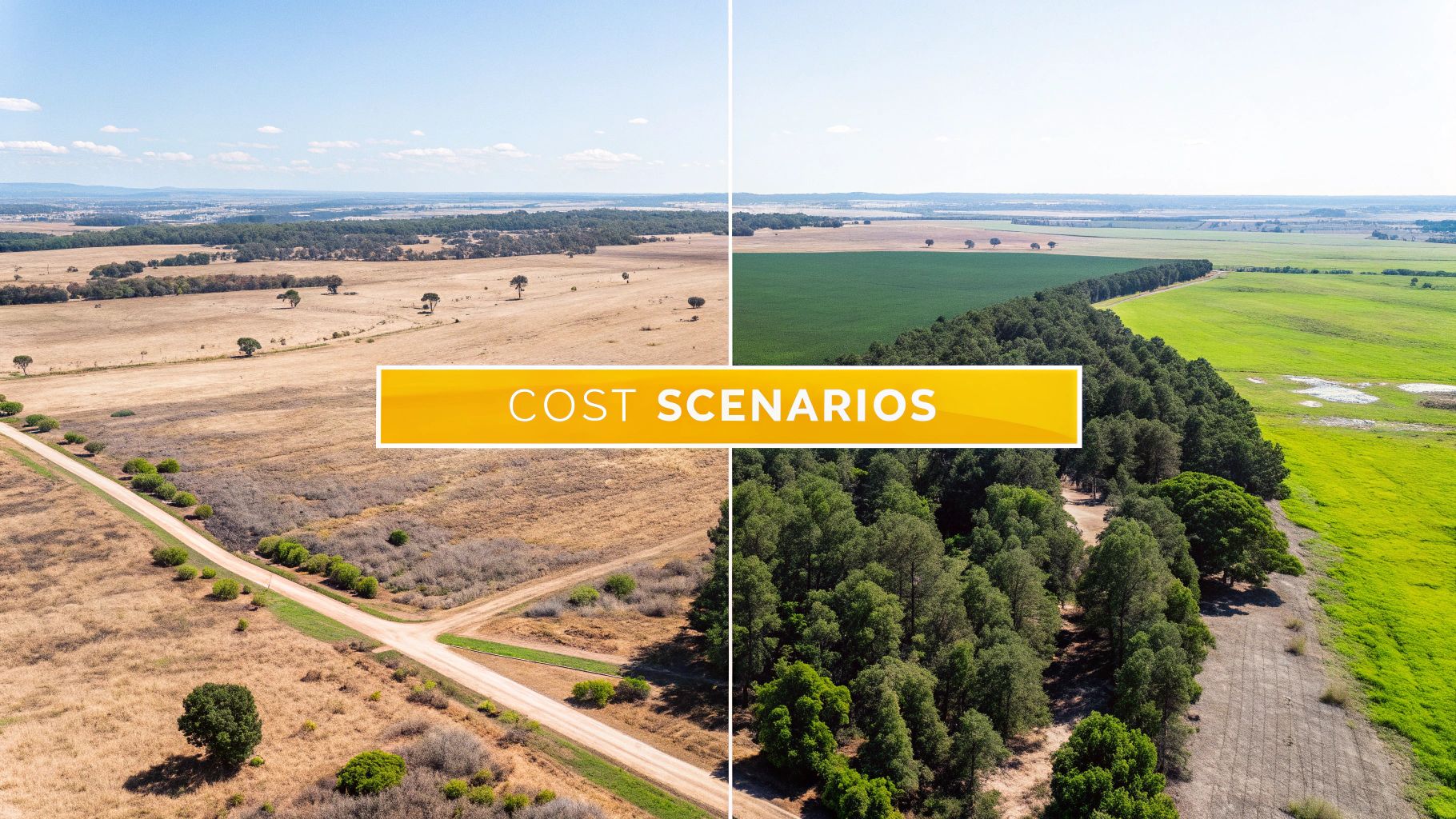 A skid steer forestry mulcher working on a residential property line in Central Florida.