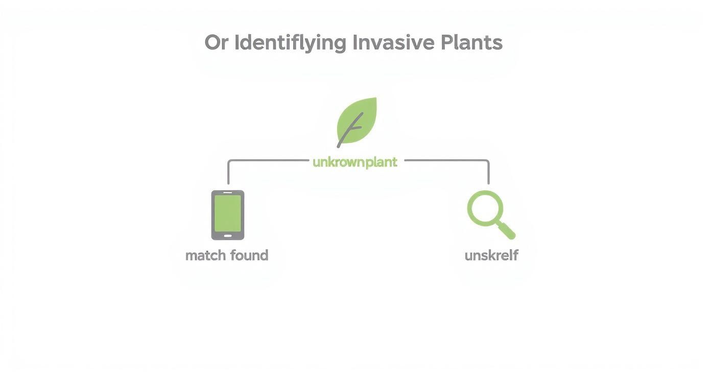 Infographic about how to remove invasive plants