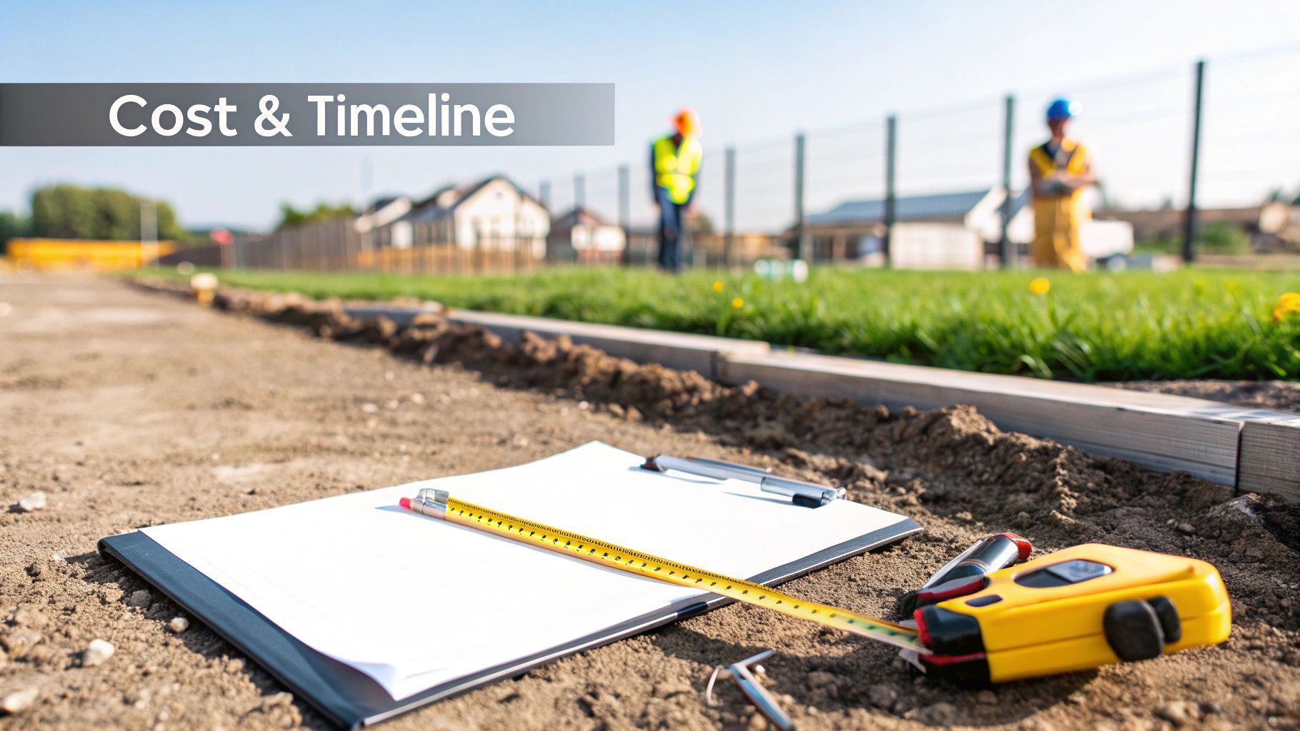 A professional clearing dense brush from a property with heavy machinery.