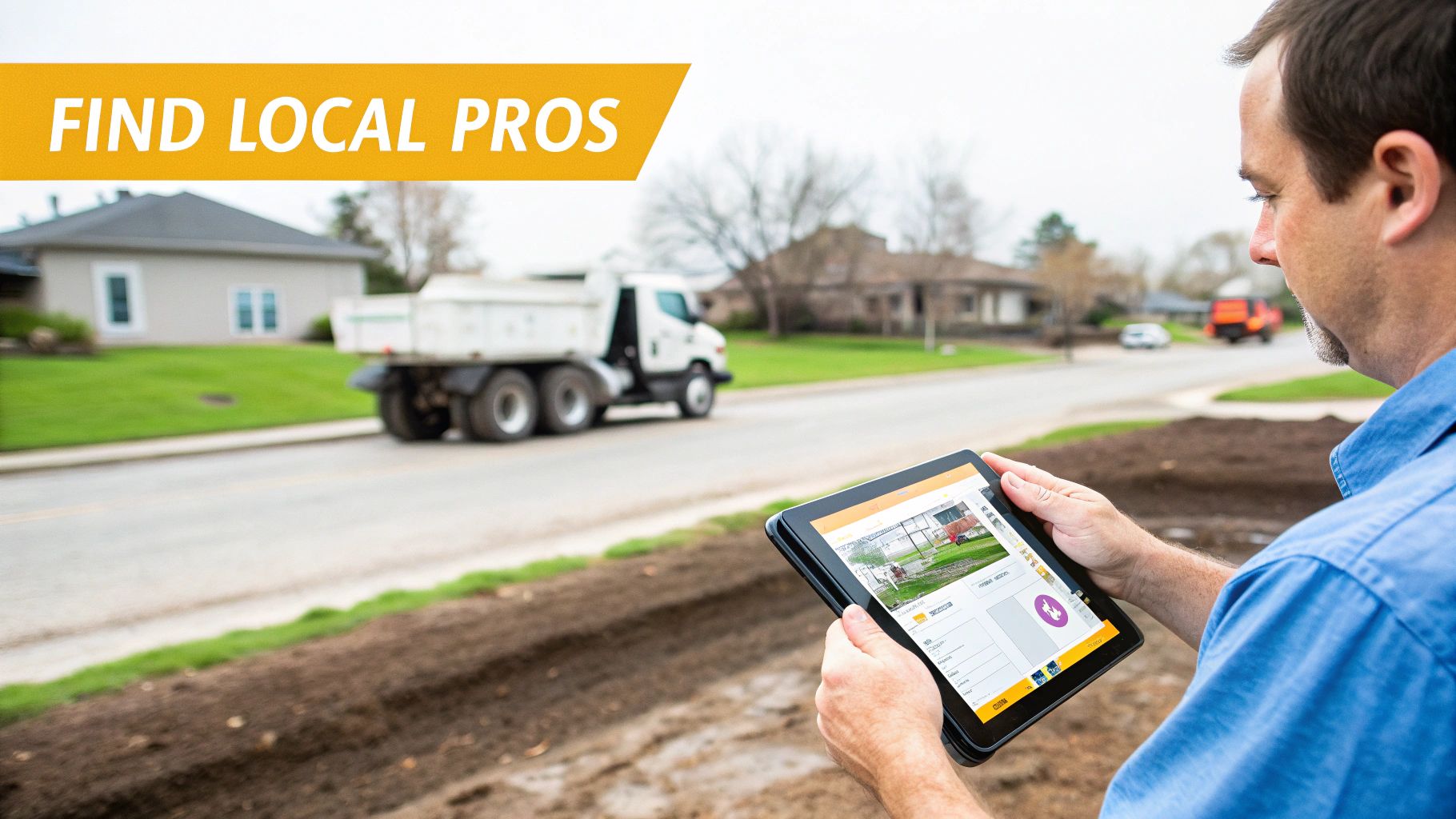 A person reviewing a detailed quote for a land clearing project