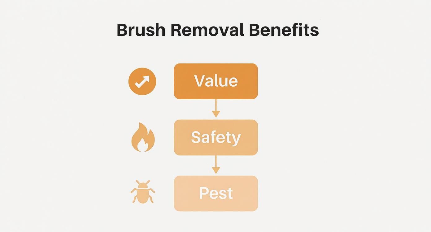 Infographic about brush removal services near me