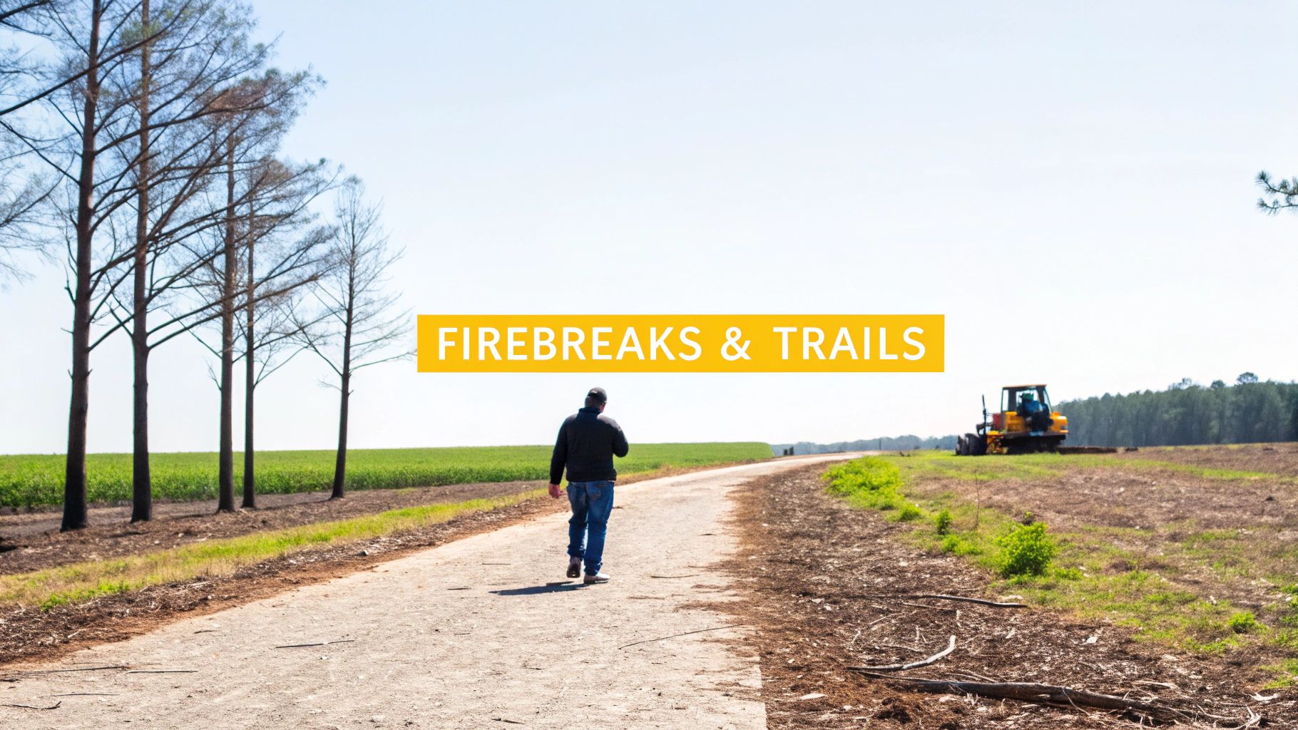 A forestry mulcher clearing dense brush in a Central Florida landscape.