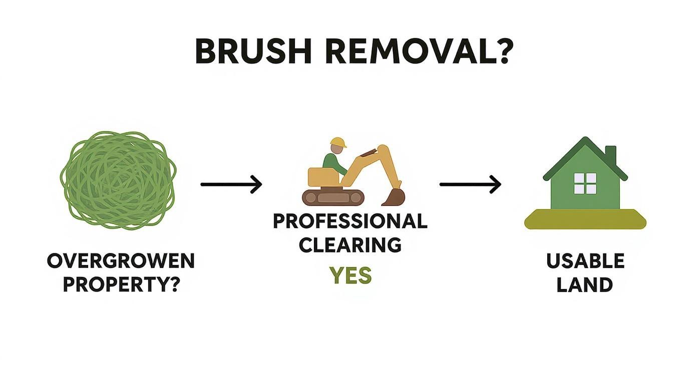 Infographic about brush removal near me