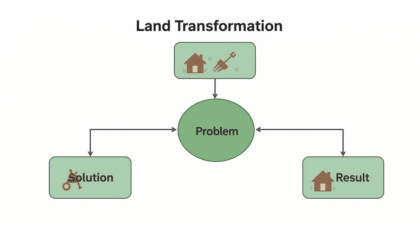 Infographic about brush clearing services near me