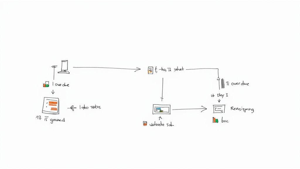A person working on a laptop with charts and graphs in the background