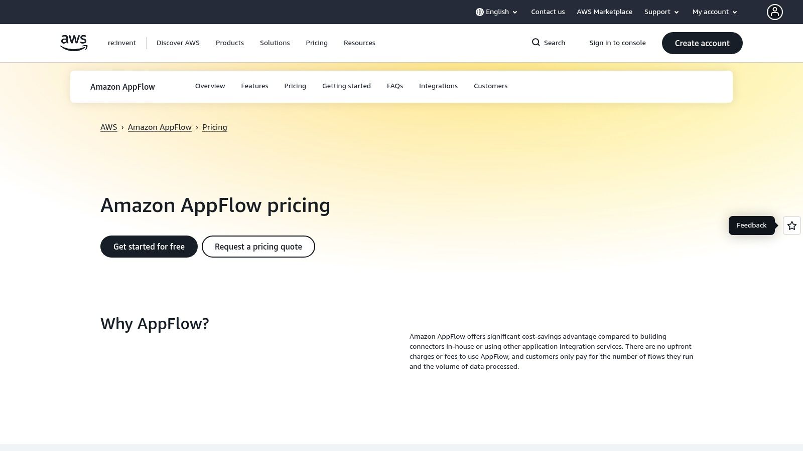 AWS Amazon AppFlow