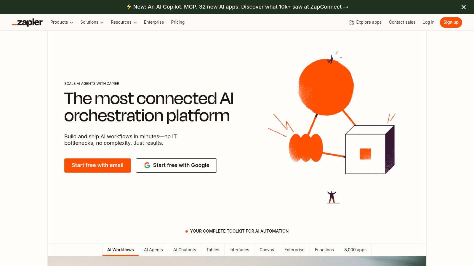 Zapier (Automation + AI Agents)