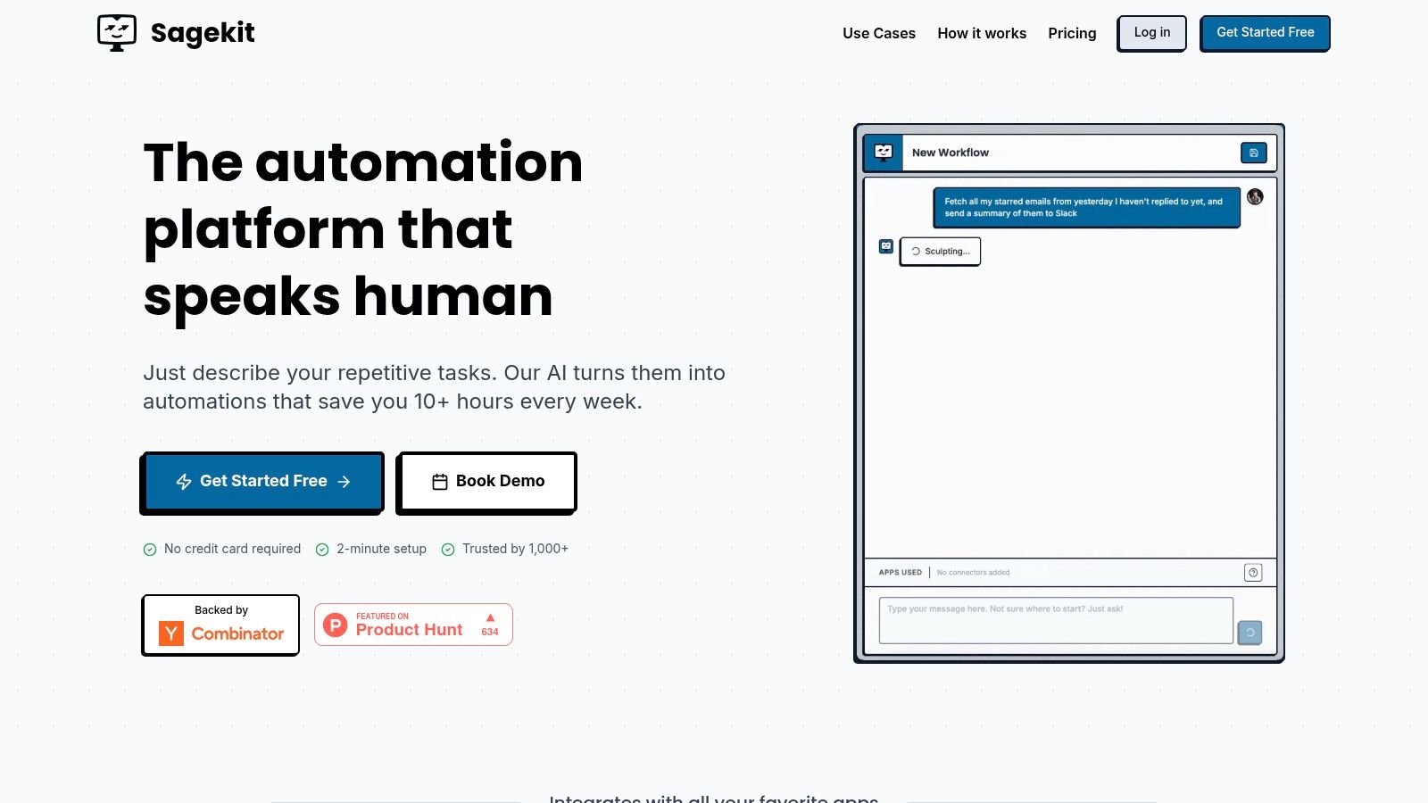 1. Sagekit: The AI Automation Co-Pilot