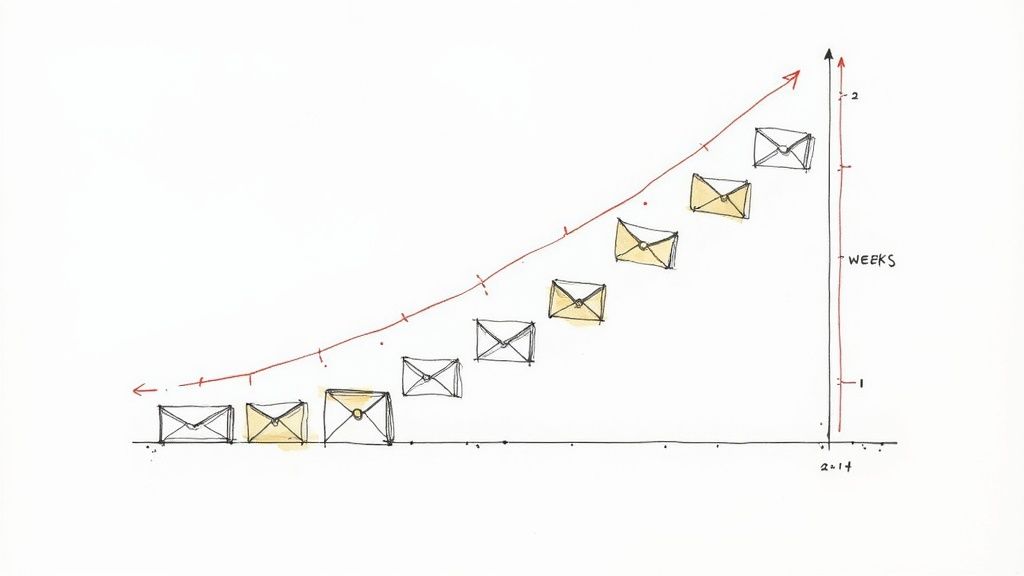 An image showing a high-engagement email getting a positive reaction from a recipient, symbolizing good email deliverability.