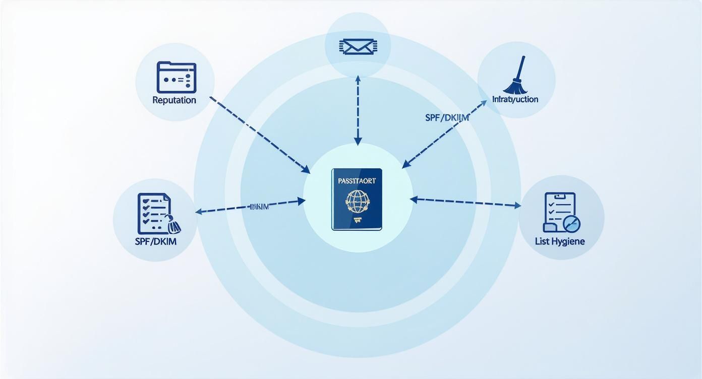 Infographic about email deliverability best practices