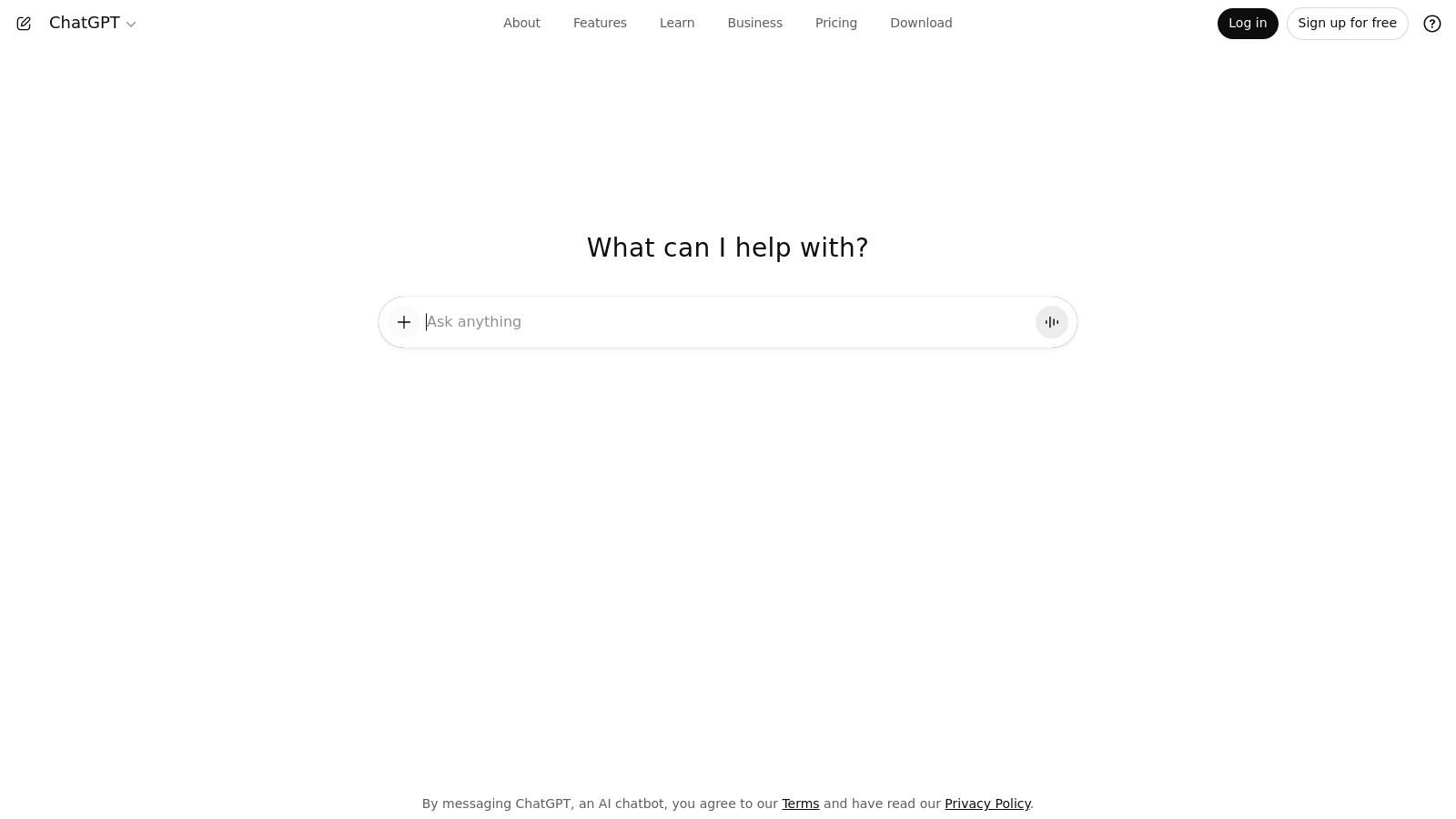 A screenshot of the ChatGPT interface showing its chat-based AI capabilities for content creation.