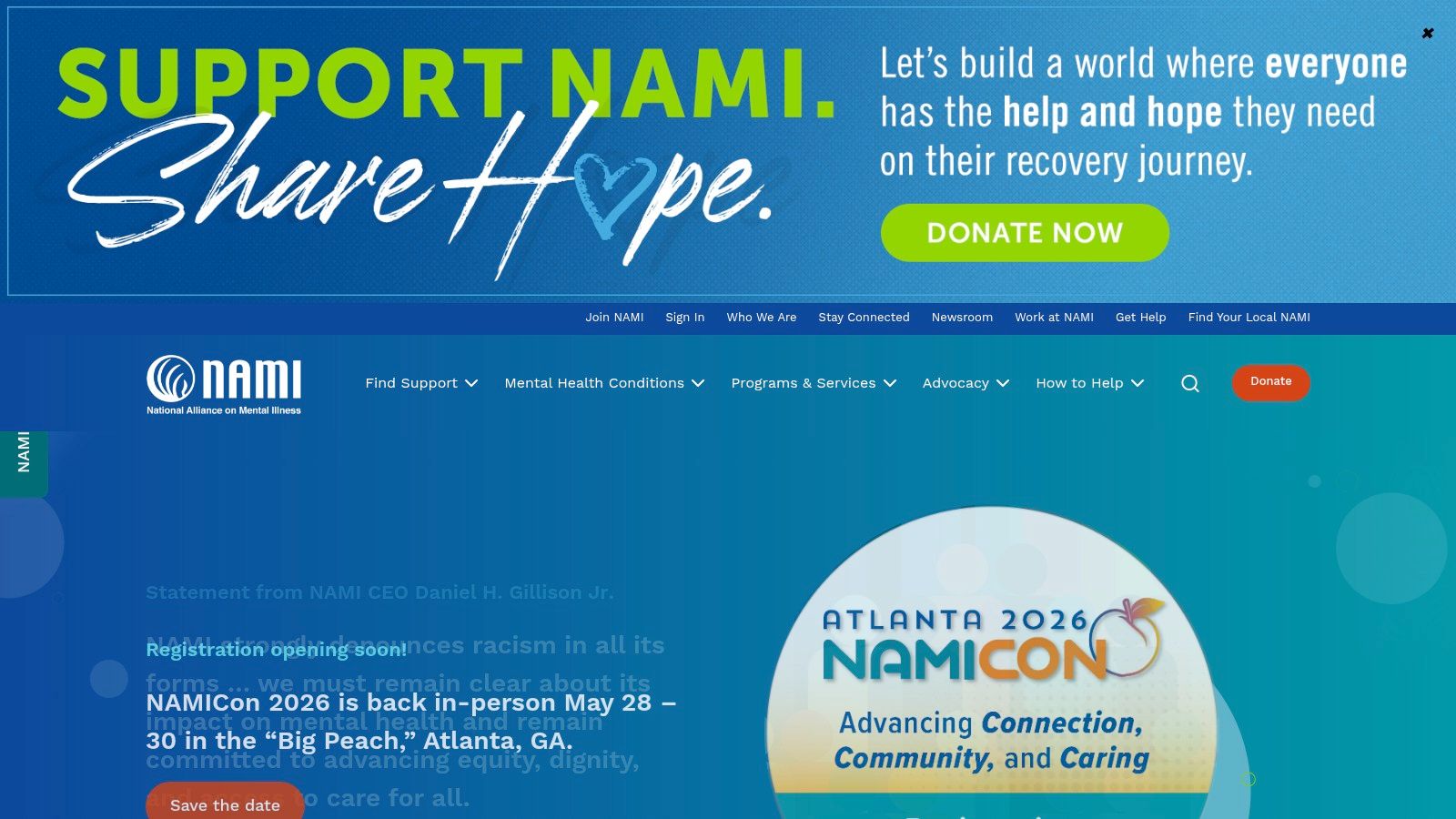NAMI (National Alliance on Mental Illness) – Family Support Groups