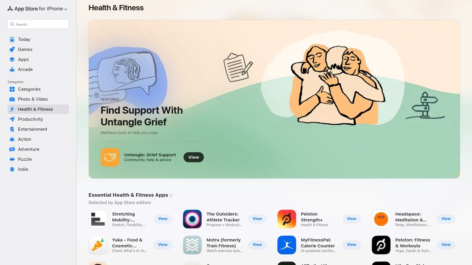 Apple App Store – Health & Fitness