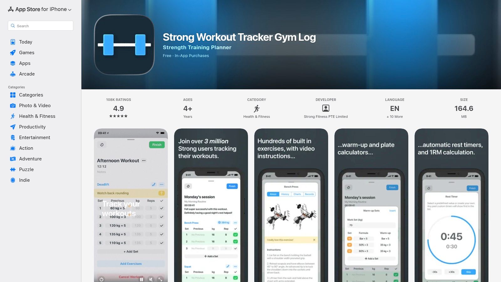 Strong (Workout Tracker)
